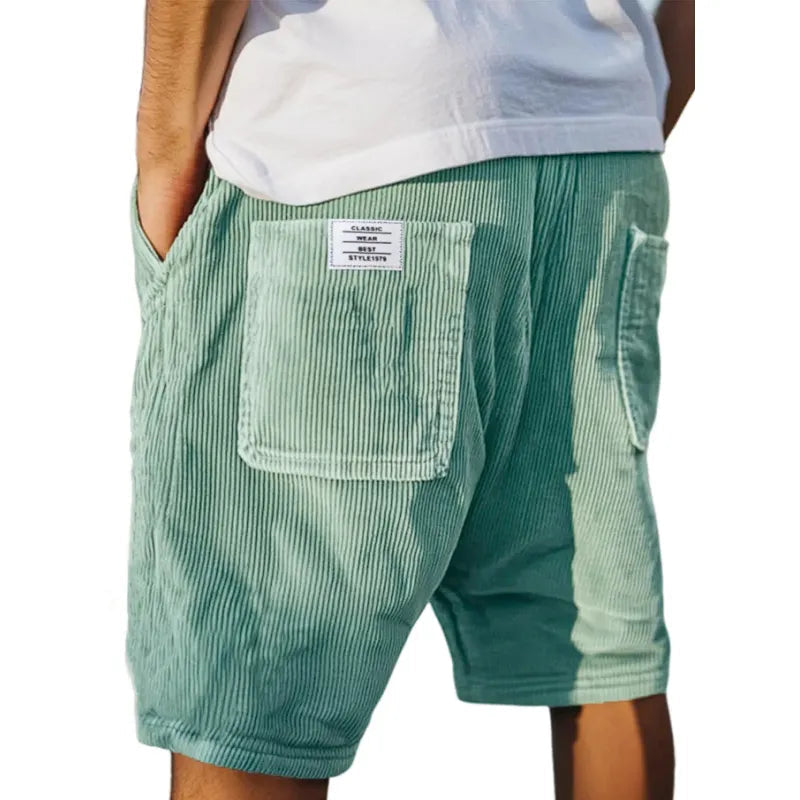 Hugo Herre Shorts | Elastisk Linning, Fløjlslook, Praktisk Baglomme 3