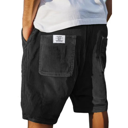 Hugo Herre Shorts | Elastisk Linning, Fløjlslook, Praktisk Baglomme 4