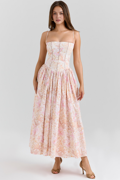 Imogen Maxikjole | Ærmeløs A-line med Blomsterprint 4