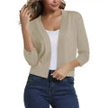 Josefine Cardigan Dame | Åben Front, 3/4-Ærmer, Alsidig Styling