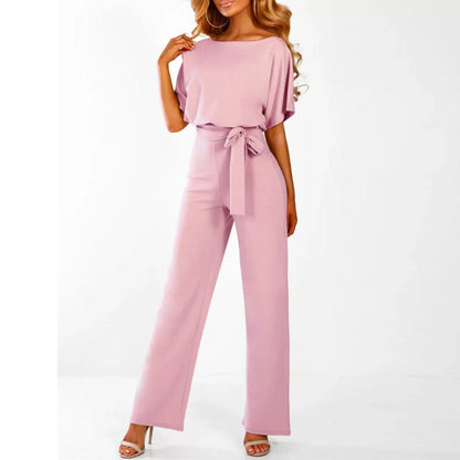Juna Jumpsuit | Justerbart Bindebånd, Brede Ben, Mellemvægtsstof 2