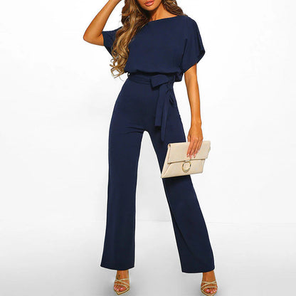 Juna Jumpsuit | Justerbart Bindebånd, Brede Ben, Mellemvægtsstof 3