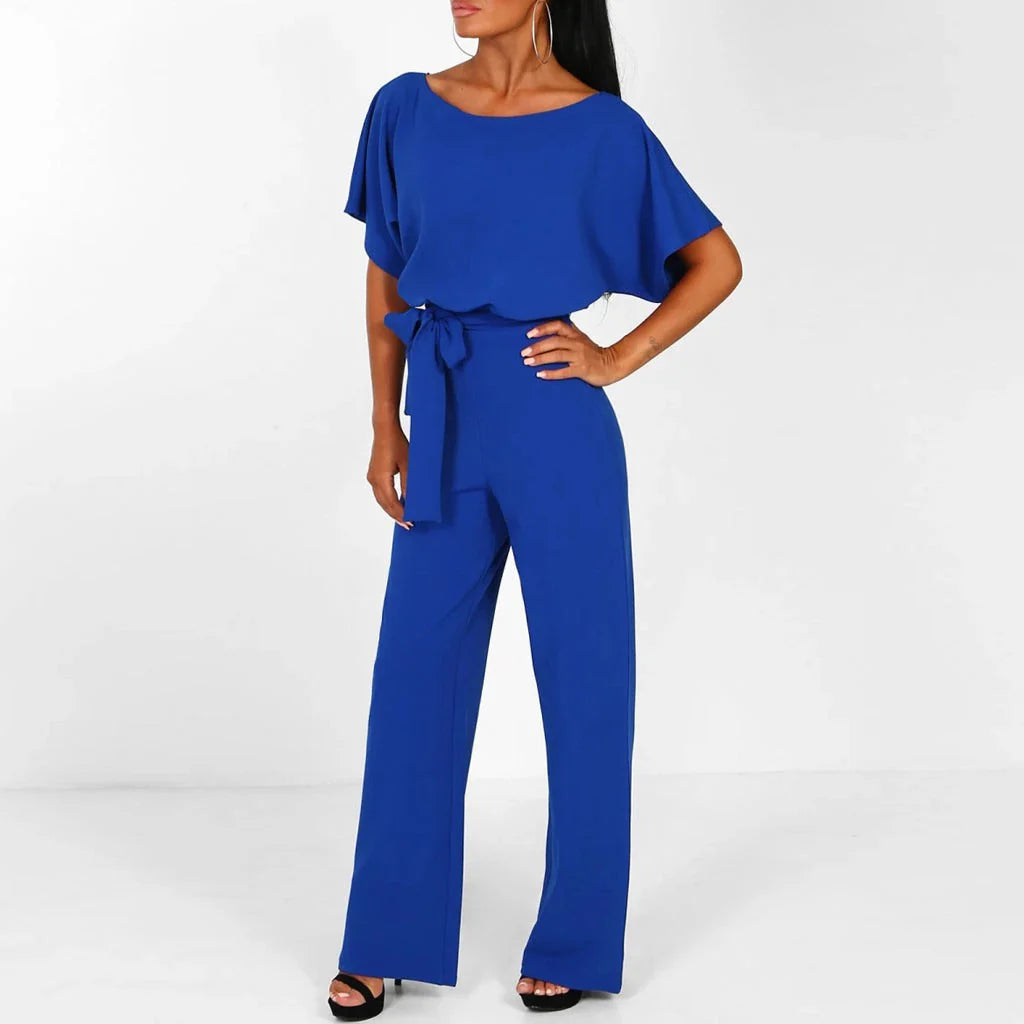 Juna Jumpsuit | Justerbart Bindebånd, Brede Ben, Mellemvægtsstof 4