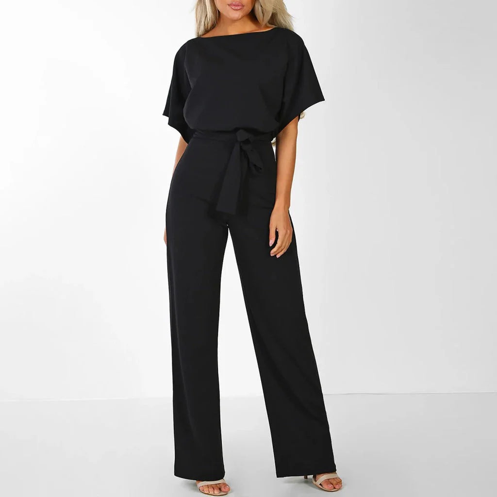 Juna Jumpsuit | Justerbart Bindebånd, Brede Ben, Mellemvægtsstof 5