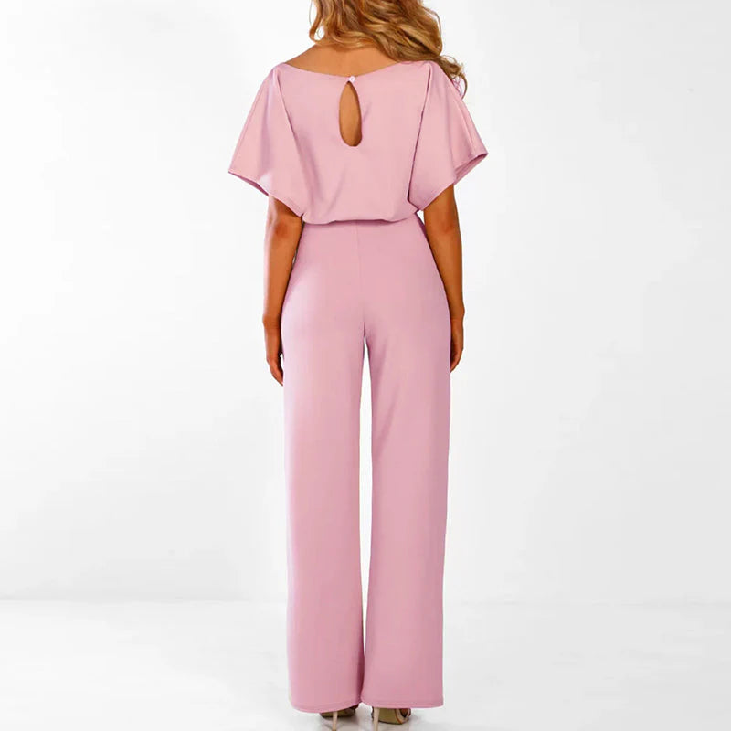Juna Jumpsuit | Justerbart Bindebånd, Brede Ben, Mellemvægtsstof 7