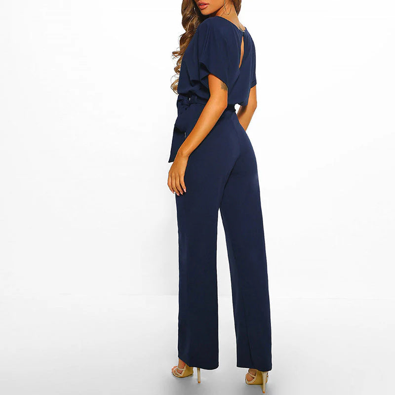 Juna Jumpsuit | Justerbart Bindebånd, Brede Ben, Mellemvægtsstof 8