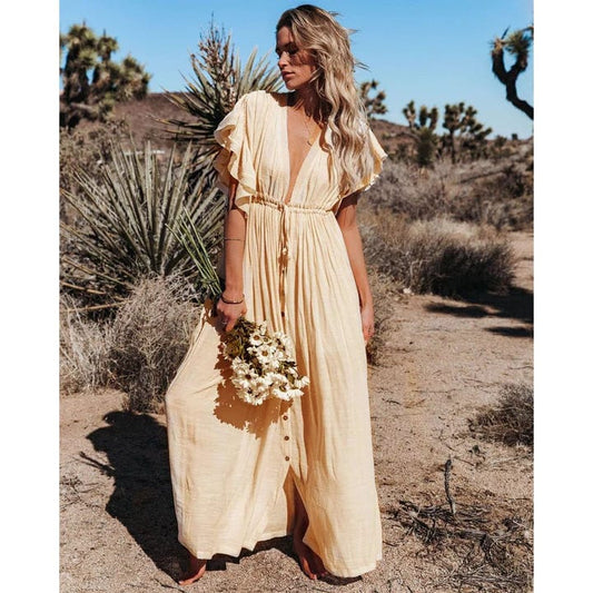 Kara Maxi Kjole | Let, Flydende Boho Design til Sommerbrug 0