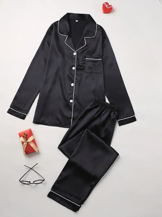 Kira Pyjamassæt | Button-Down, Lange Ærmer, Blødt Materiale 4