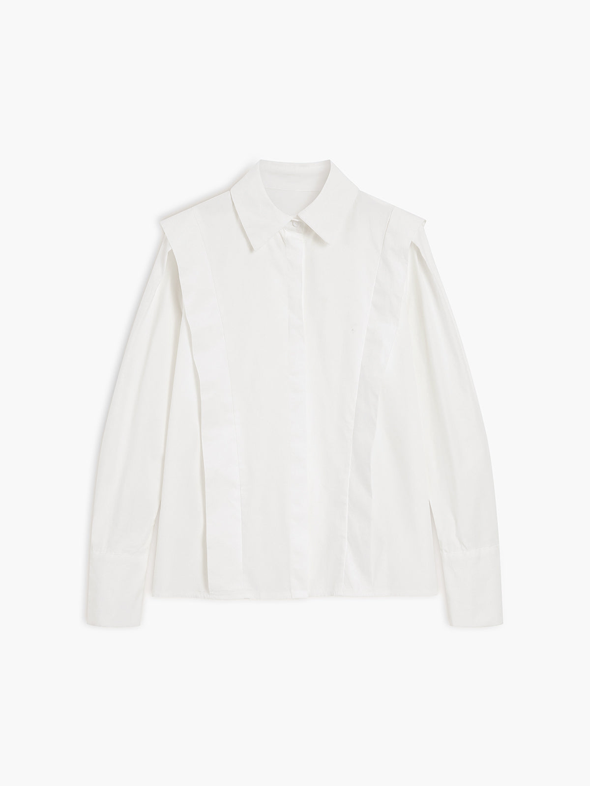 Klara Klassisk Bluse | Polyester, Lige Pasform, Krave 3