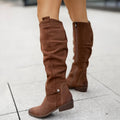 Klara Knee-High Boots | Genuine Leather, Block Heel