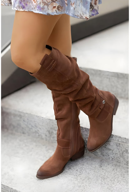 Klara Knee-High Boots | Genuine Leather, Block Heel 1