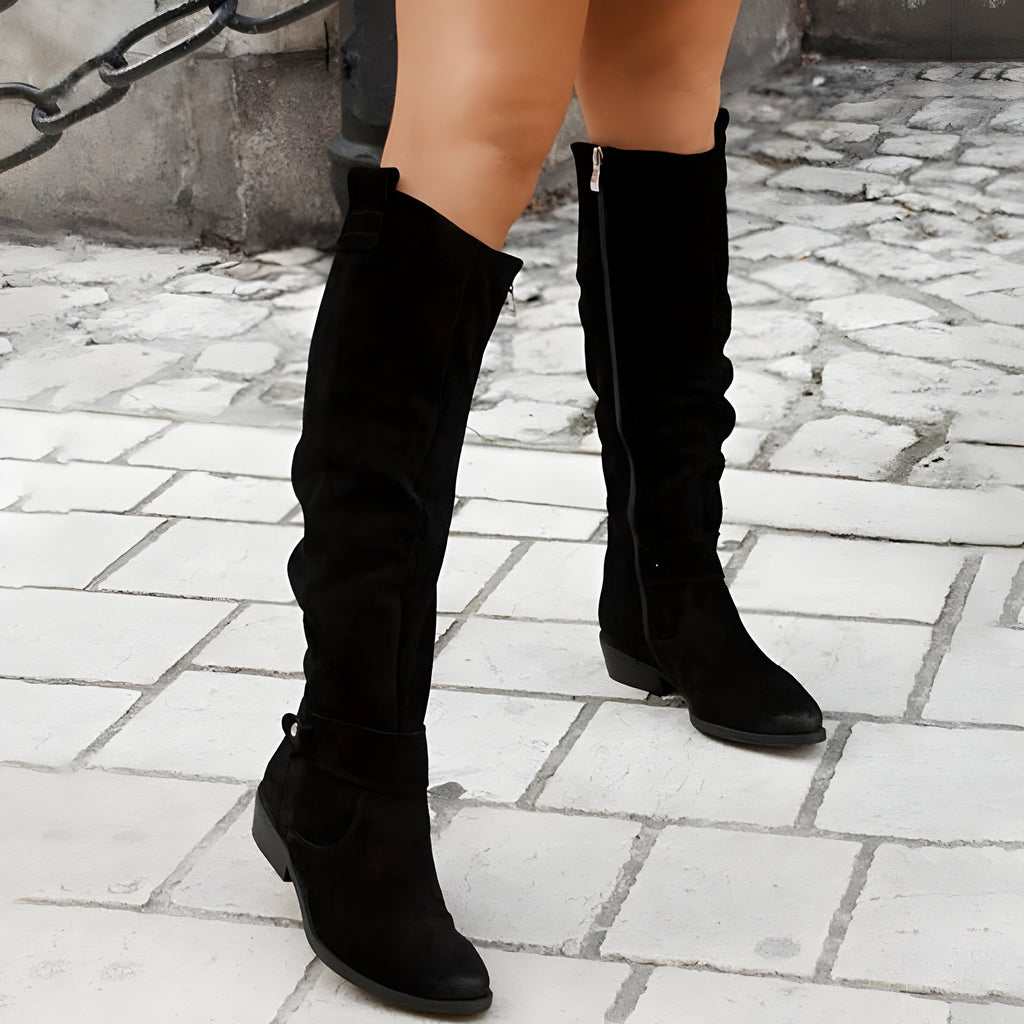 Klara Knee-High Boots | Genuine Leather, Block Heel 3
