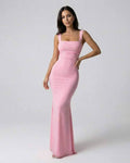 Liora Maxi Kjole | Blød Pink, Spaghetti Stropper, Ankellang