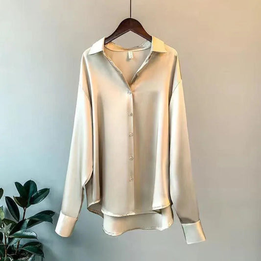 Livia Langærmet Bluse | Button-Down, Hi-Lo Søm 0