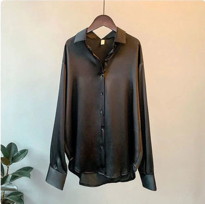 Livia Langærmet Bluse | Button-Down, Hi-Lo Søm 4