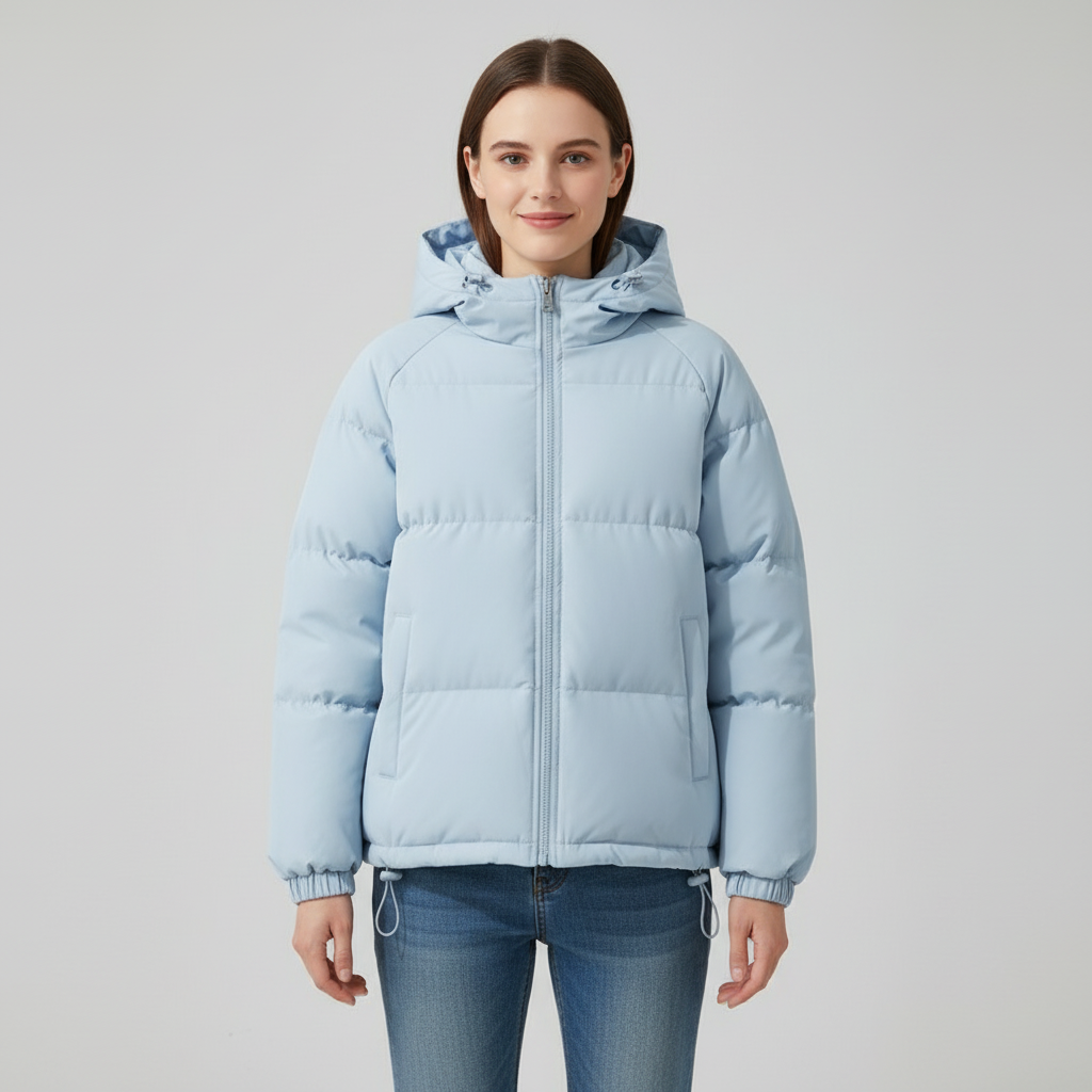 Mariette Vinterjakke Dame | Foret, Med Hætte, Quiltet Design 1