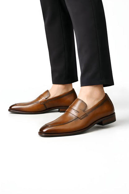 Milo Herre Loafers | Slip-On, Klassisk Læderlook 7