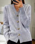 Mira Cardigan Dame | Elegant Strik med Hjerteformede Knapper