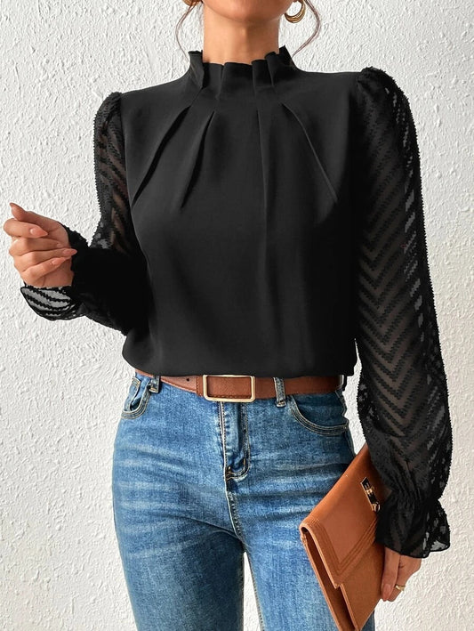 Mira Damebluse | Sofistikeret Ærme, Tidløs Elegance 0
