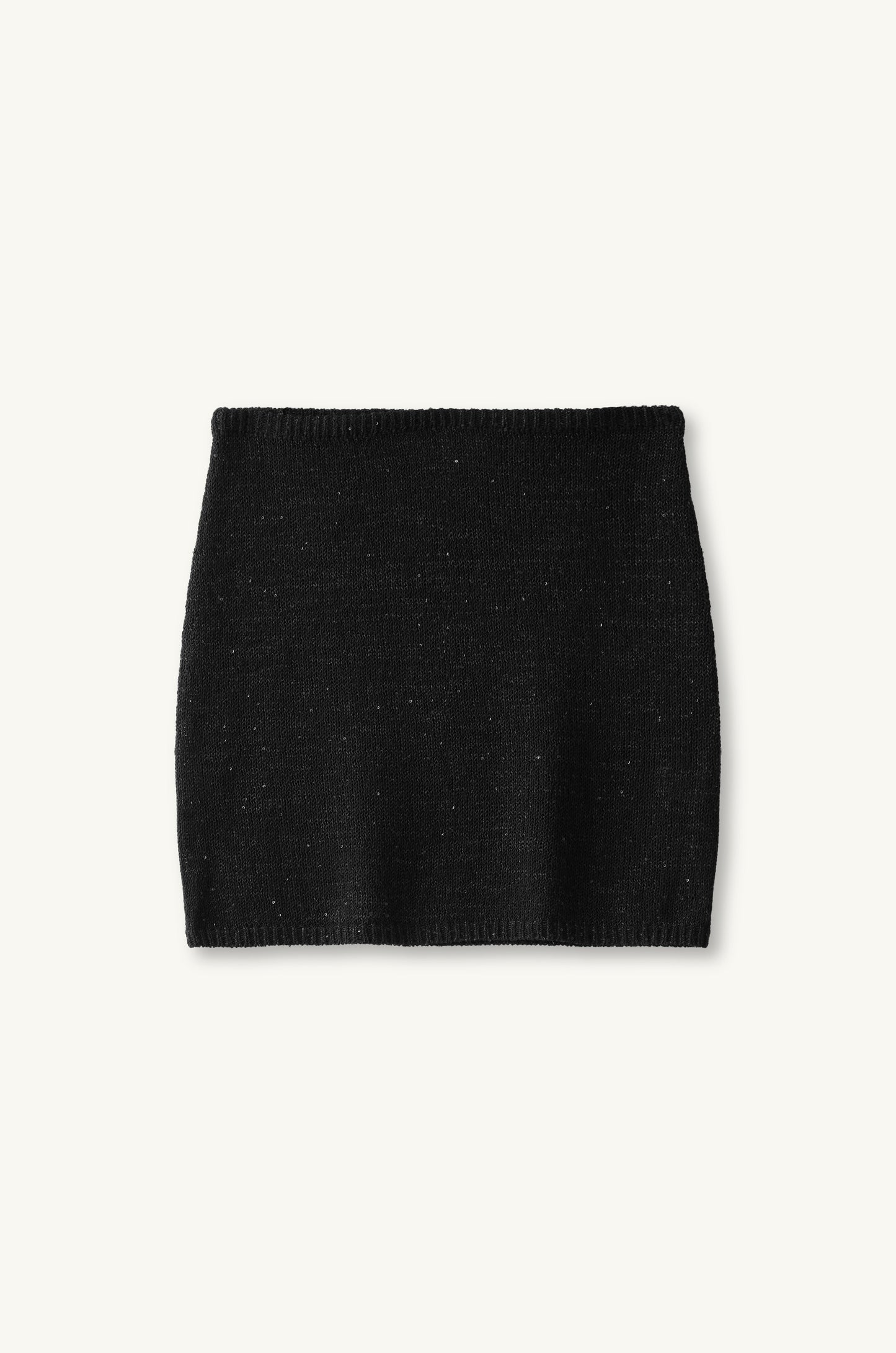 Mira Mini Nederdel | Strik med Mikropailletter, Semi-Gennemsigtig 1