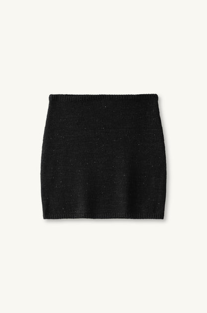Mira Mini Nederdel | Strik med Mikropailletter, Semi-Gennemsigtig 1