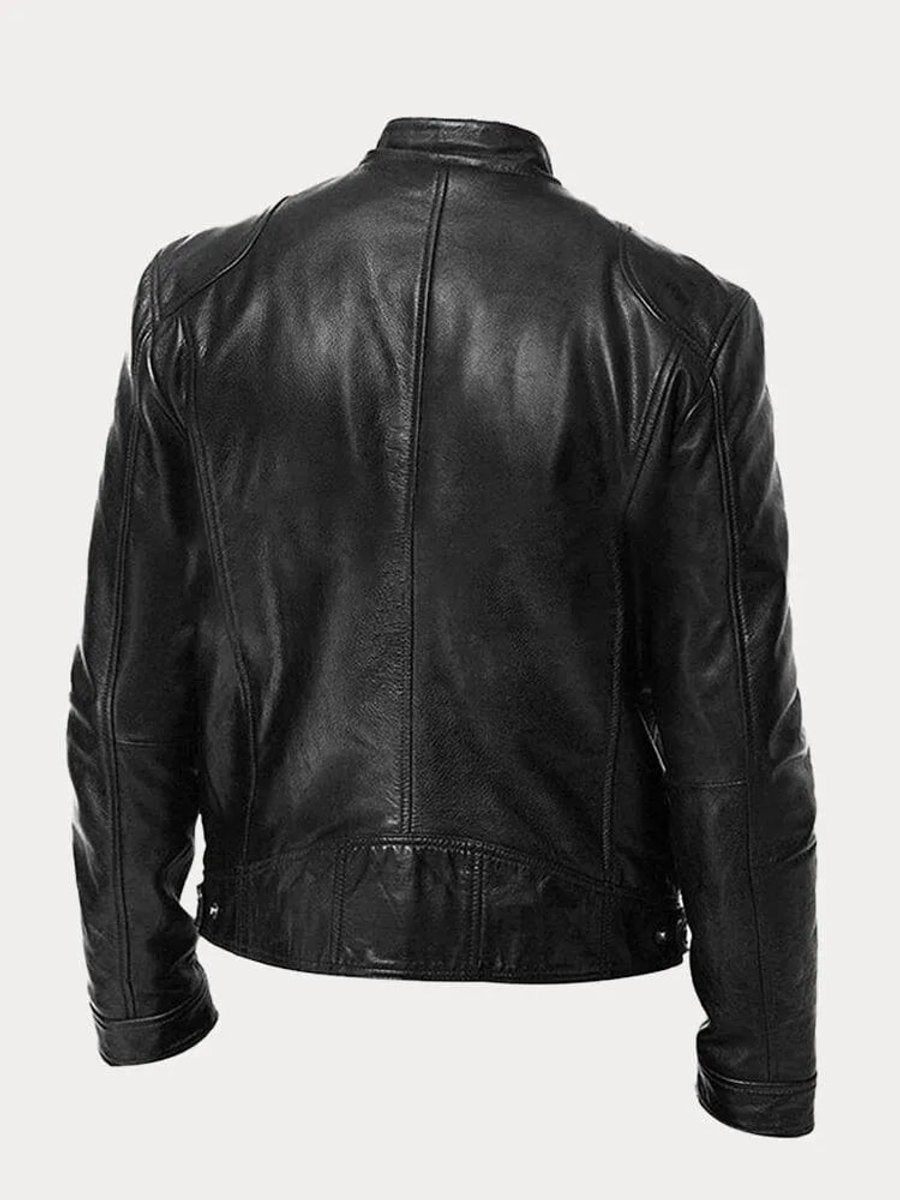 Odin Herre Jakke | Quilted Læderlook, Slank Pasform 4