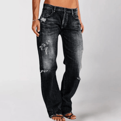 Olina Baggy Jeans | Vide Ben, Distressed Denim til Dame 2