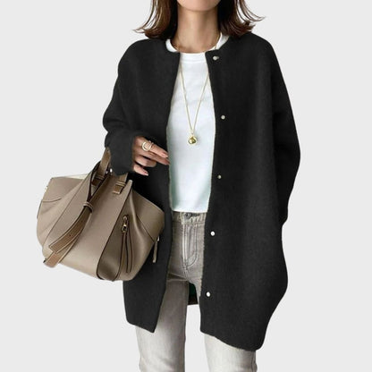 Olivia Cardigan Dame | Oversized Cashmere med Trykknapper 1