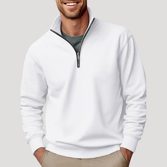 Pura Herresweater | Klassisk Quarter Zip, Løs Pasform 0