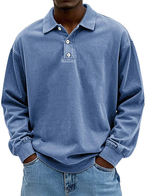 Raven Polo Sweatshirt | Langærmet, Casual Fit 0