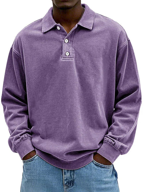 Raven Polo Sweatshirt | Langærmet, Casual Fit 5