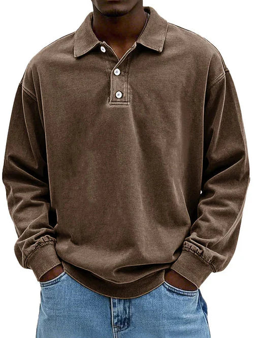 Raven Polo Sweatshirt | Langærmet, Casual Fit 6
