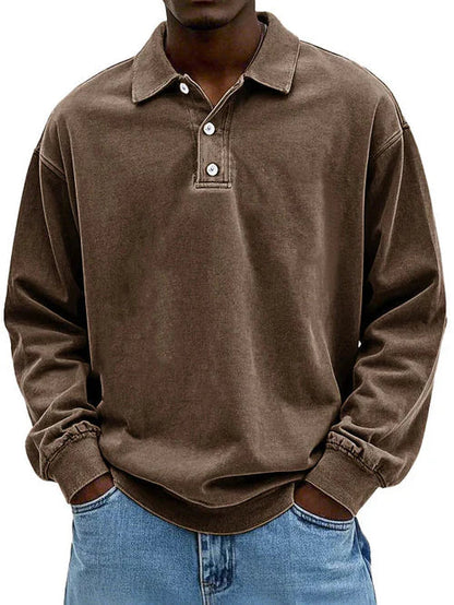 Raven Polo Sweatshirt | Langærmet, Casual Fit 6