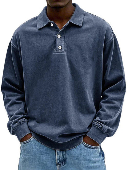 Raven Polo Sweatshirt | Langærmet, Casual Fit 8