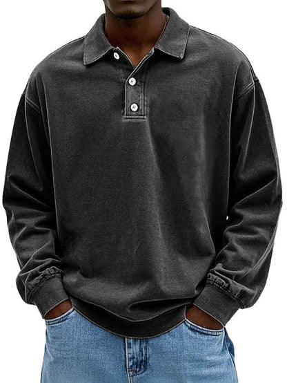 Raven Polo Sweatshirt | Langærmet, Casual Fit 9