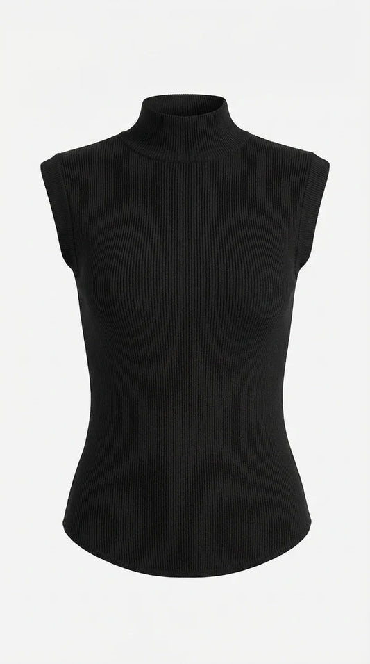 Rina Ribbet Top | Figursyet, Langærmet, Ribstrikket 0