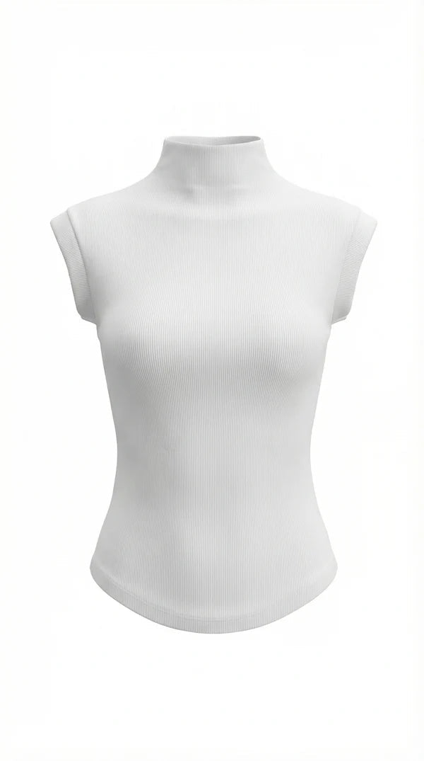 Rina Ribbet Top | Figursyet, Langærmet, Ribstrikket 1