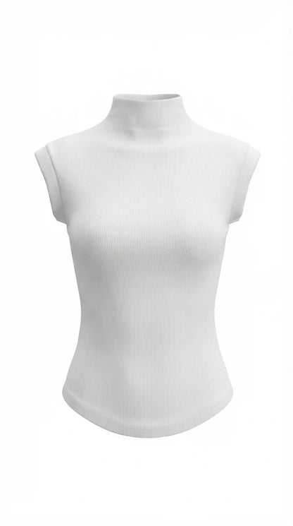 Rina Ribbet Top | Figursyet, Langærmet, Ribstrikket 1