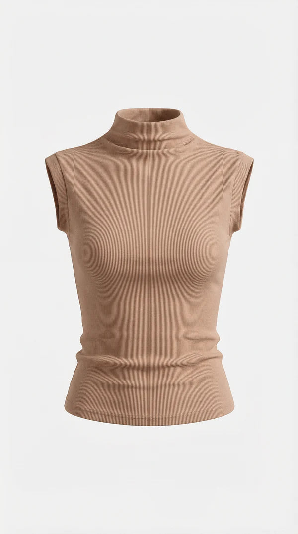 Rina Ribbet Top | Figursyet, Langærmet, Ribstrikket 4