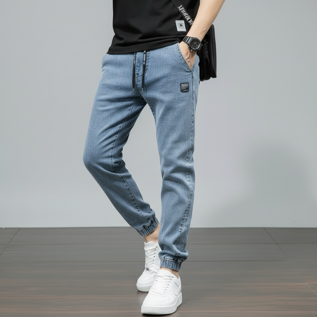 Riven Jogger Jeans | Blødt Vasket Denim, Relaxed Fit 3