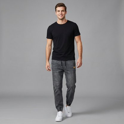Riven Jogger Jeans | Blødt Vasket Denim, Relaxed Fit 7