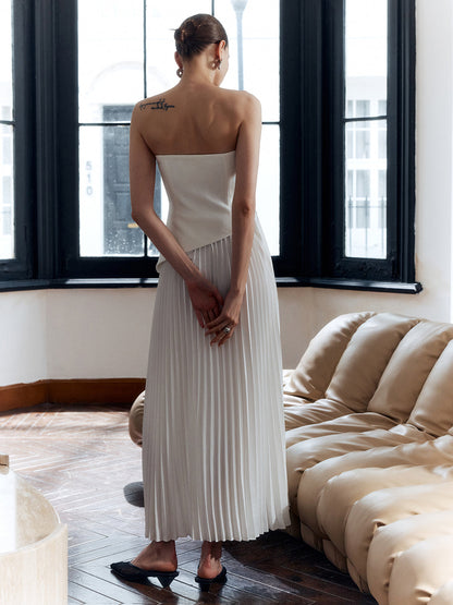 Sienna Maxikjole | Sculpted Plisseret Slim Fit med Sidesplit 1