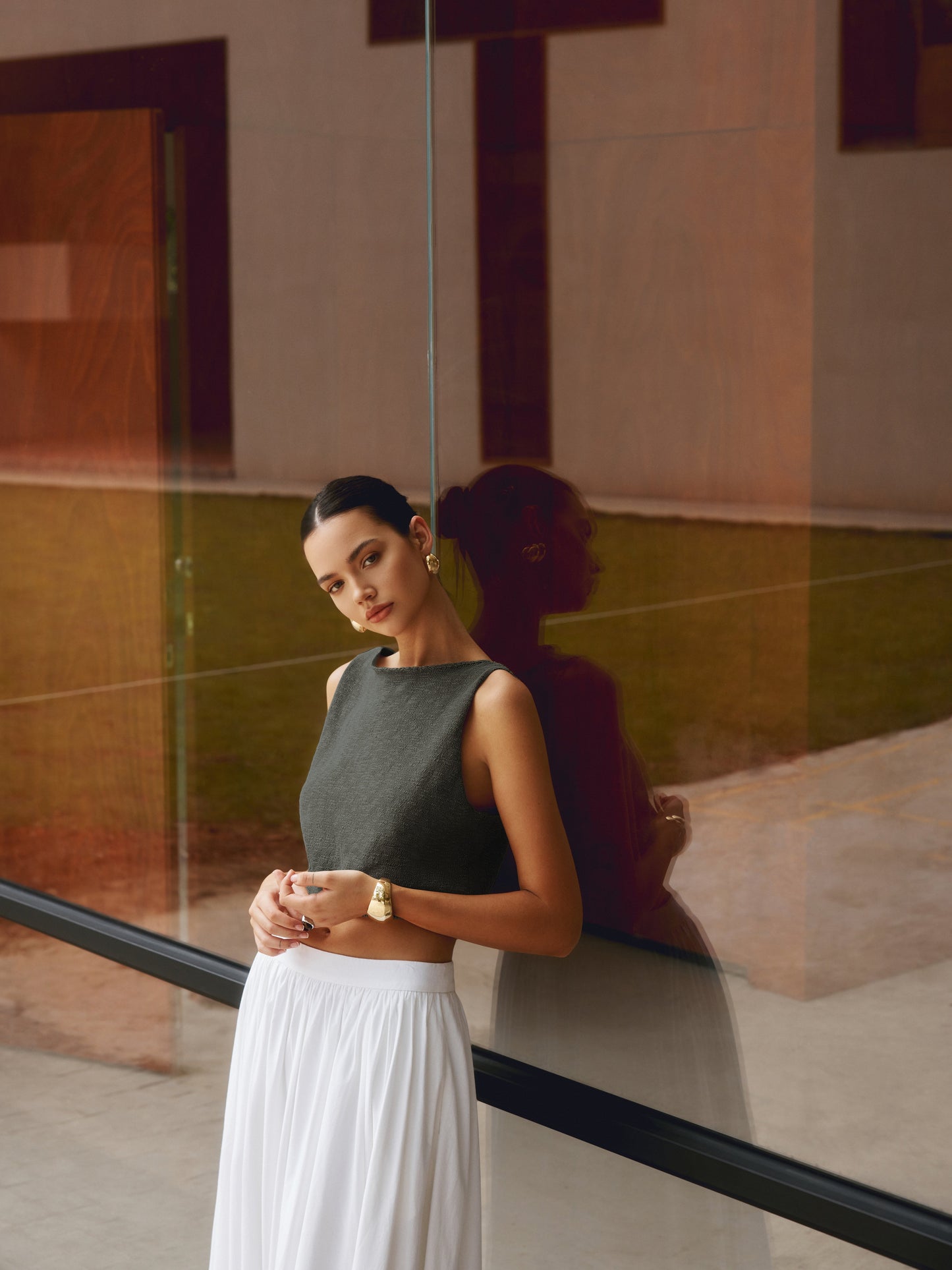 Sira Crop Top | Strikket Bomuldsblanding Ærmeløs 9