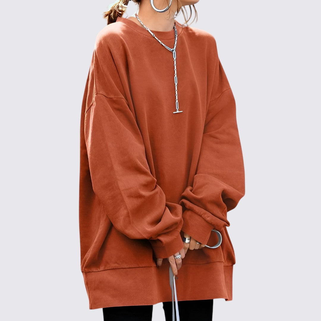 Sira Oversized Sweatshirt | Langærmet, Drop Shoulder Design 8