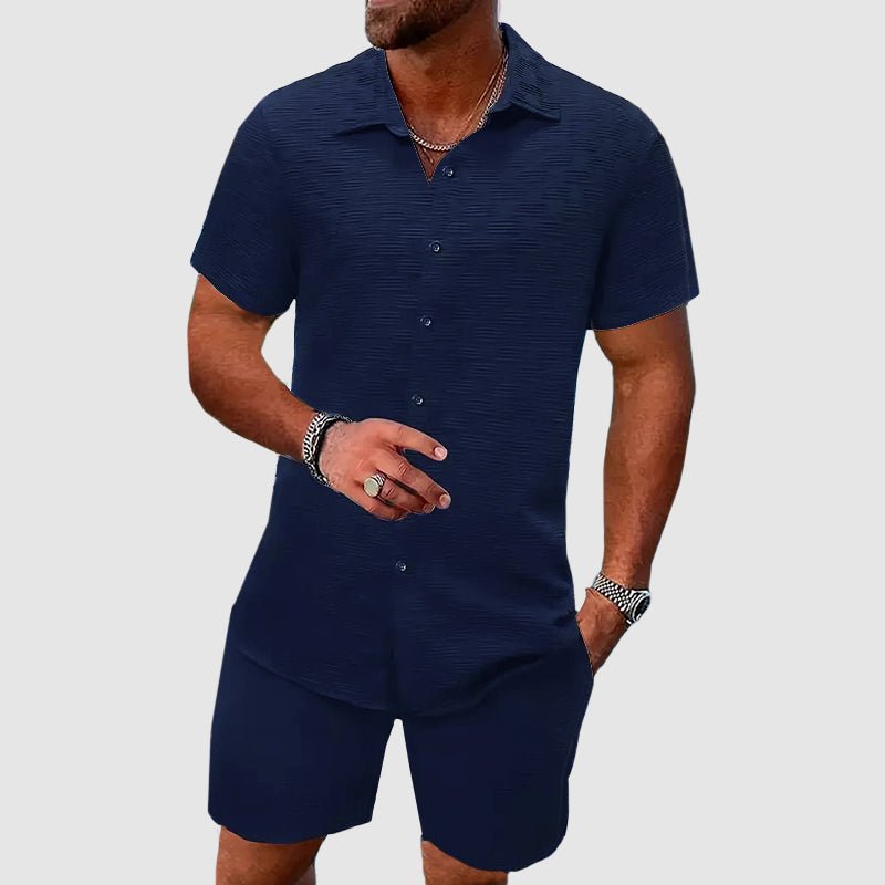 Timo Jacquard Sæt | Kortærmet, Todelt Mænds Sommerlook 2