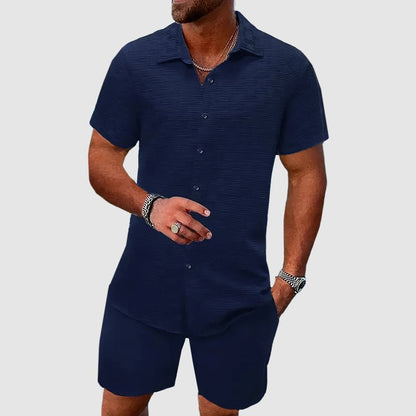 Timo Jacquard Sæt | Kortærmet, Todelt Mænds Sommerlook 2