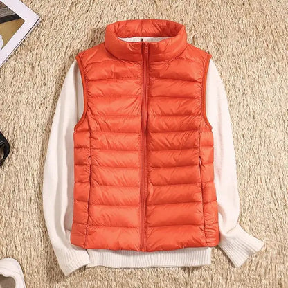 Anker | Quilted vest with high stand collar and front zipper