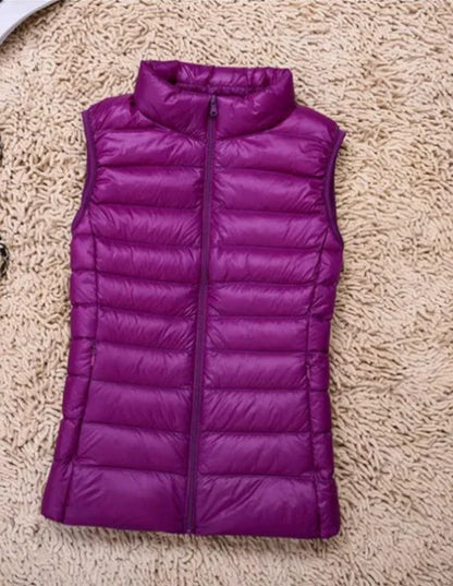 Anker | Quilted vest with high stand collar and front zipper