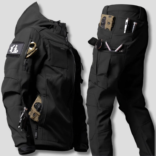 Valther | Hoodie set with cargo pockets and zippers