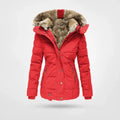 Judith | Quilted Puffer Jacket with Fur Trimmed Hood and Zip Pockets